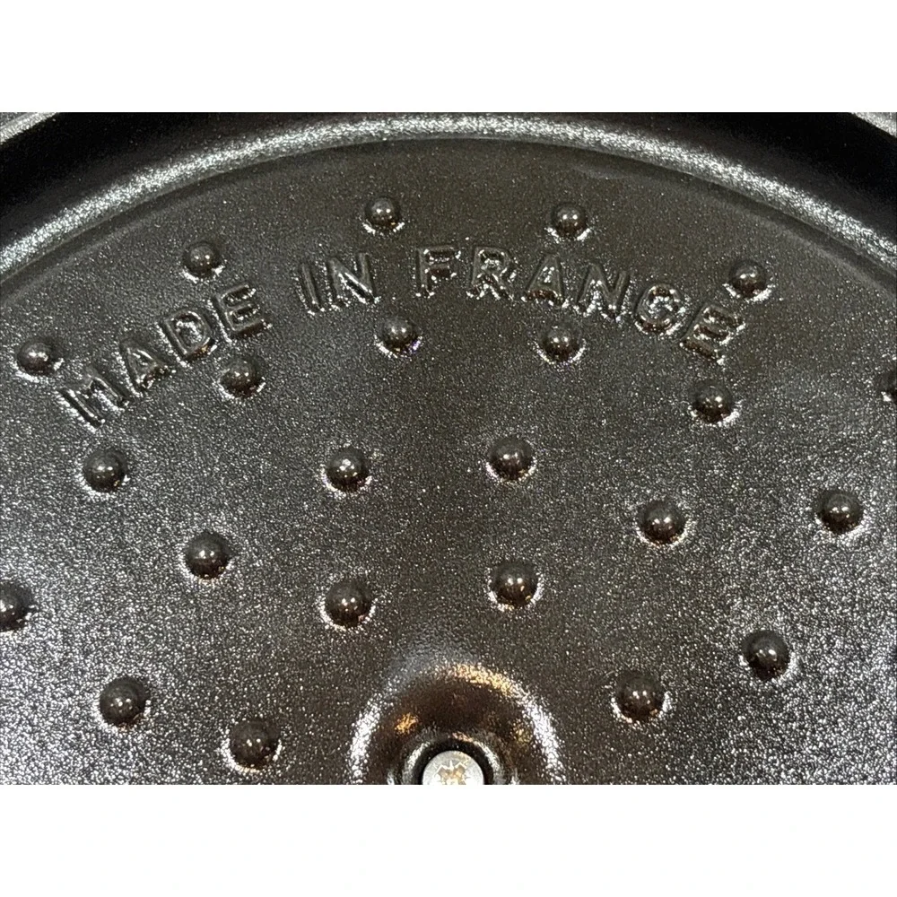 Staub Cast Iron 5.5 qt, Round, Dutch Oven, Grenadine - Read